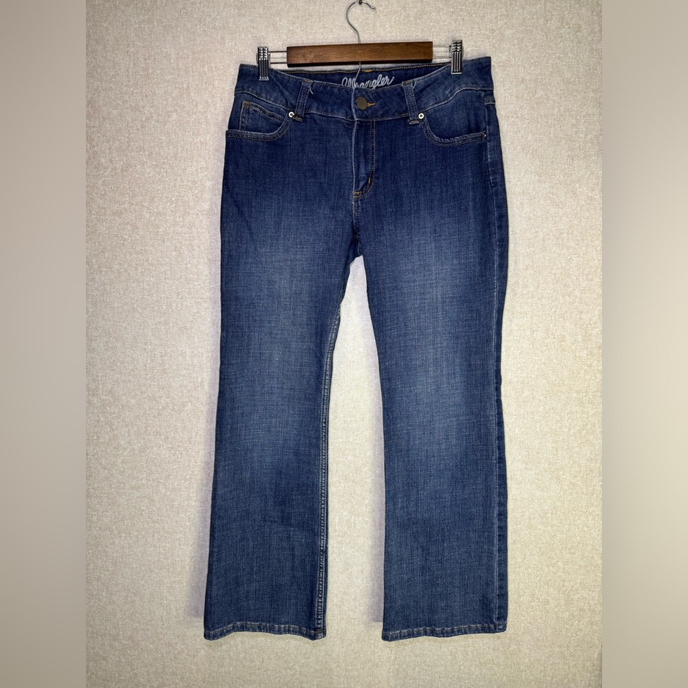 Wrangler Boot Cut Dark Wash Western Blue Jeans Size 11x30